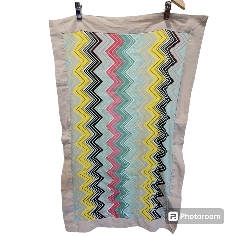 Queen Duvet Cover with 2 King Shams Zig Zag Colorful Bedding Set